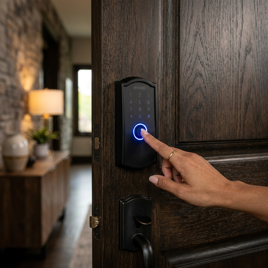 Smart door lock using fingerprint biometric entry